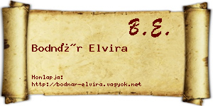 Bodnár Elvira névjegykártya
