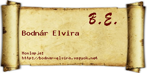 Bodnár Elvira névjegykártya