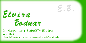 elvira bodnar business card